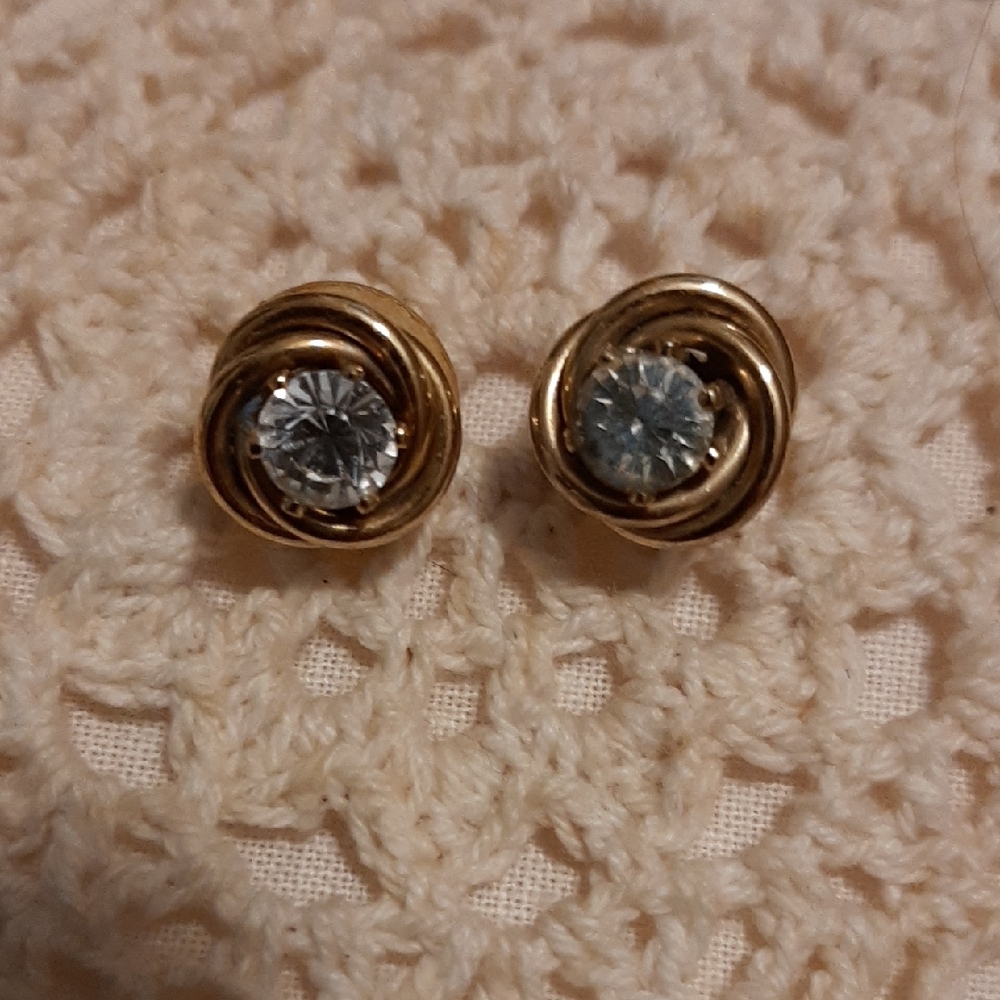 Elegant Gold tone Stud Earrings